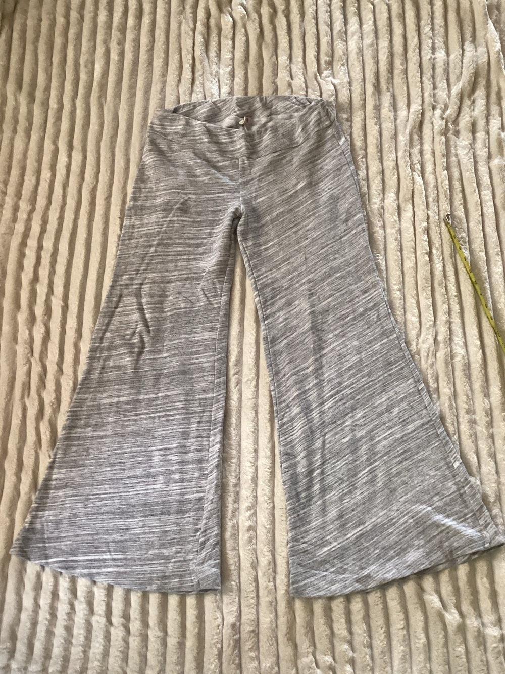 Pink Lotus Gray Marled Boot Cut Lounge Pants